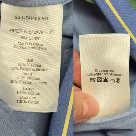 NWT Veronica Beard Teagan Stripe Ruched V-Neck Midi Dress Blue Size 6 Side Slit - Picture 16 of 16